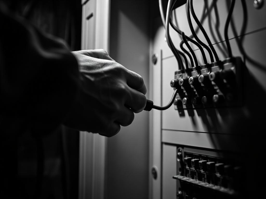 Electricians professional at work