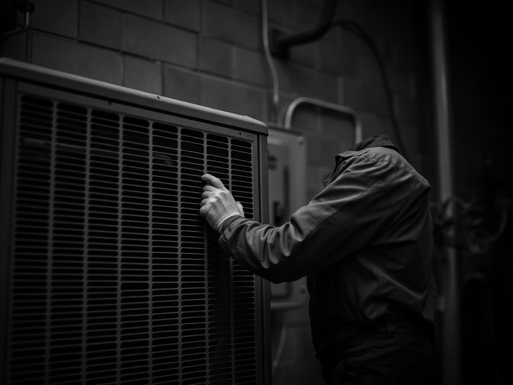 HVAC professional at work